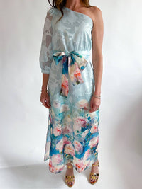Jade - One Shoulder Painted Garden Dress
