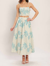 Flying Tomato - Embroidered Woven Skirt Set