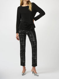 Joseph Ribkoff - Plaid Ankle-length Trousers