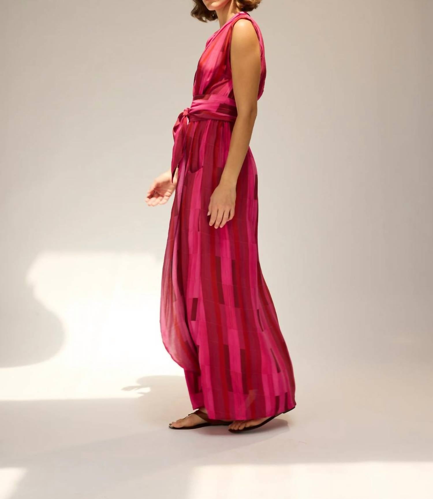 Natalie Martin - Nico Silk Print Sleeveless Maxi Dress