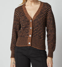 Kokun - Stripe Cable Cardigan