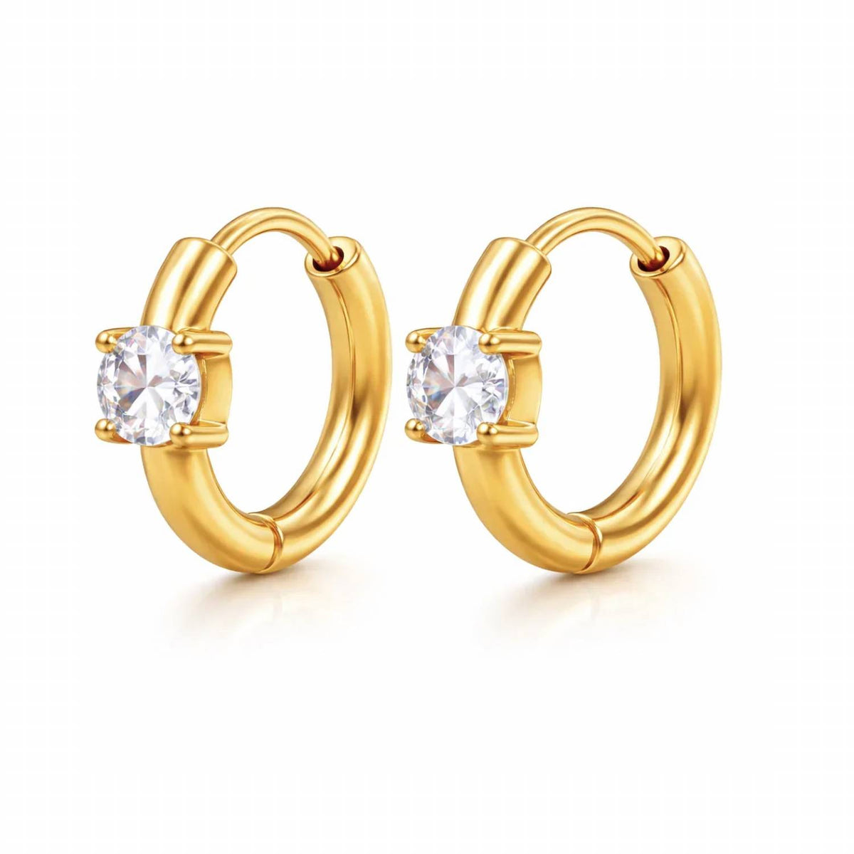 Ellie Vail - Women's Yael Solitaire Huggie Hoop Earring