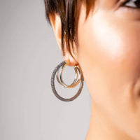 Gold & Honey - Women's Multi Lucite Hoop Earrings