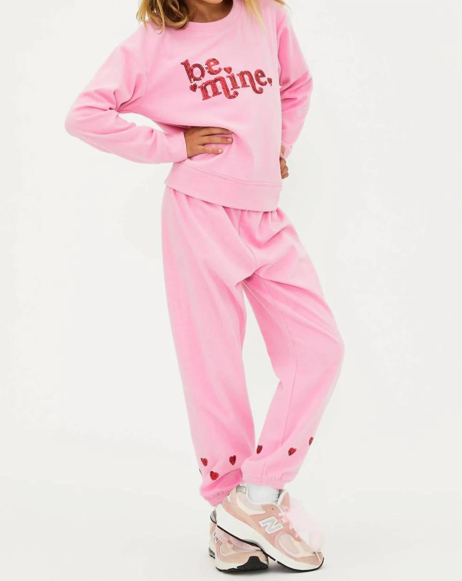 Beach Riot Little Georgie Pant in pink - kids' joggers