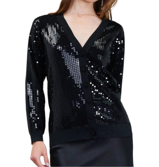 Current Air - Sequin Long Sleeve Cardigan