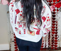 Queen Of Sparkles - Love Letters Henley Sequin Sweatshirt