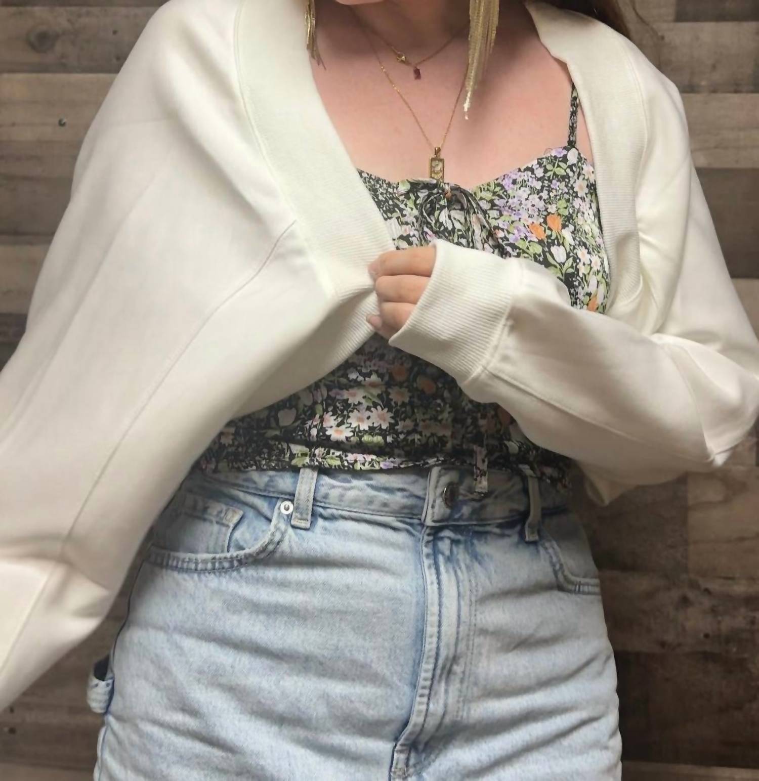 Promesa - Helena Scuba Knit Cropped Shrug