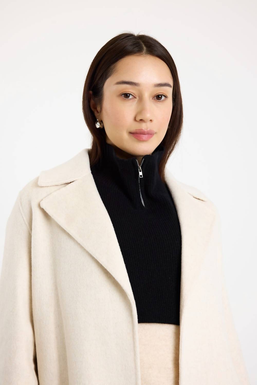 Brodie Cashmere - Knitted Half-zip Collar Dickey