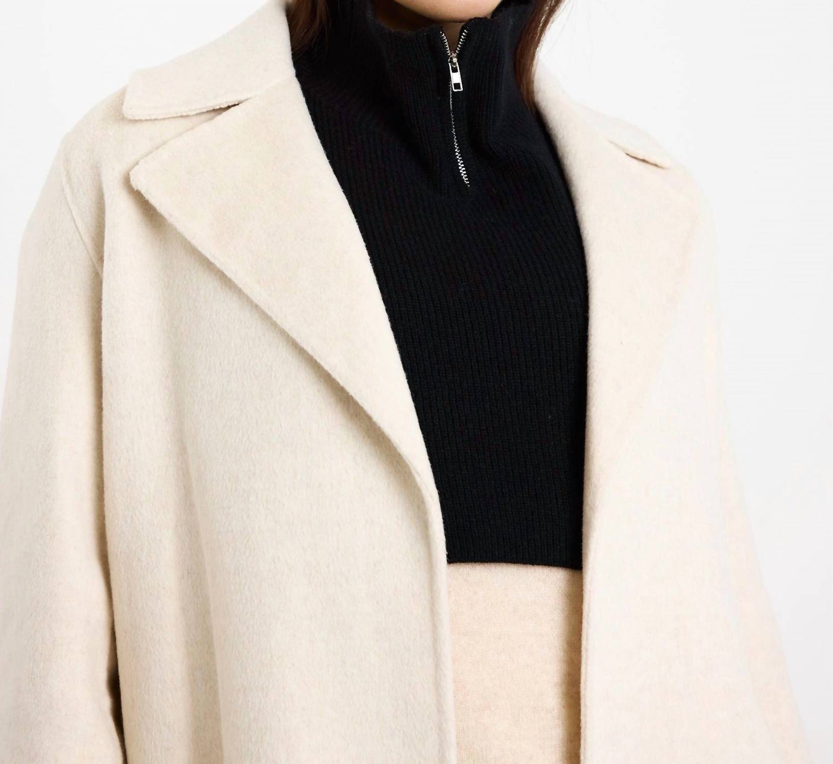 Brodie Cashmere - Knitted Half-zip Collar Dickey