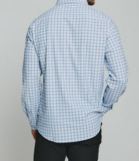7 For All Mankind Mykos Long Sleeve Shirt in white - men's long sleeve top - detail view