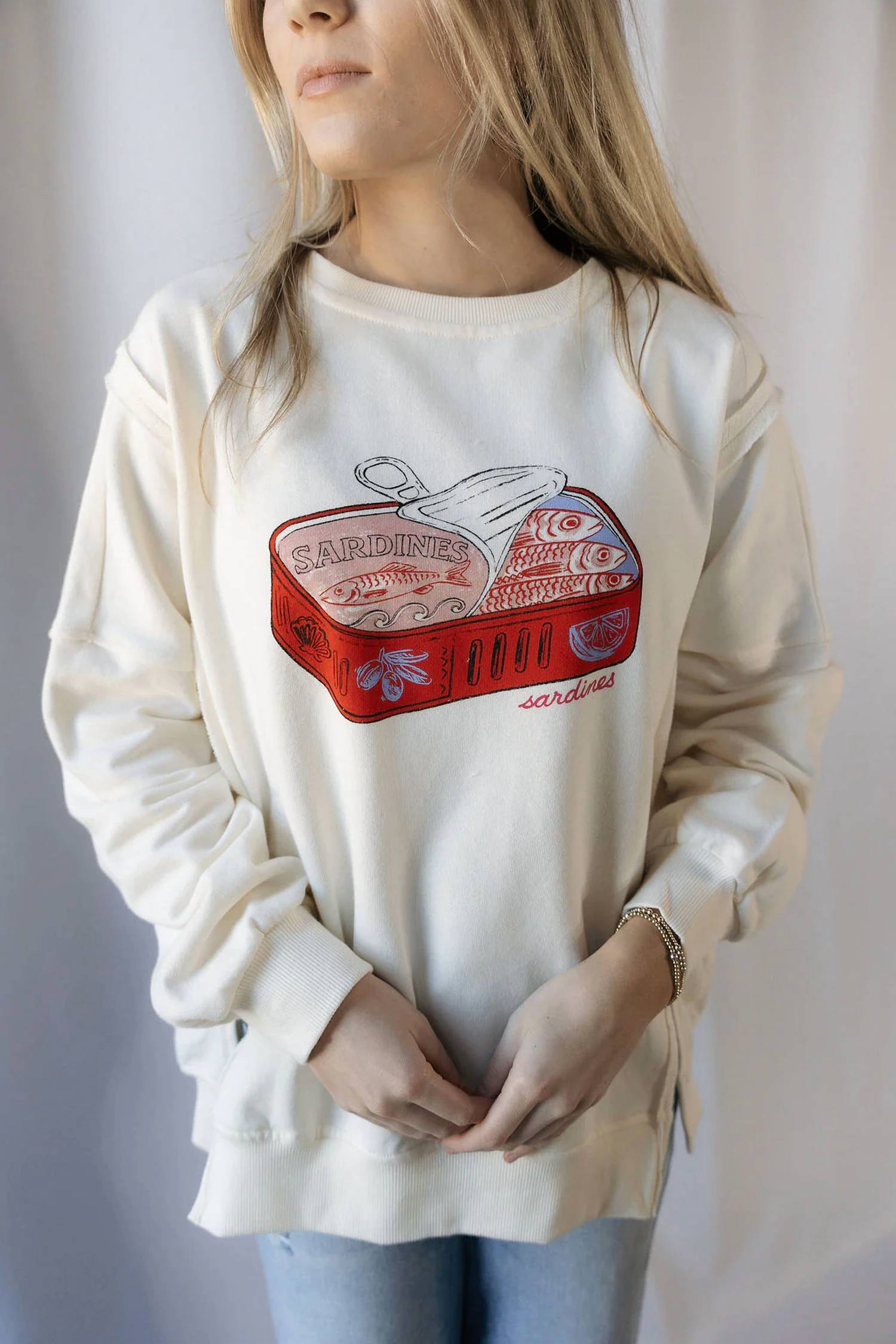 Blu Pepper - Sardines Graphic Sweatshirt