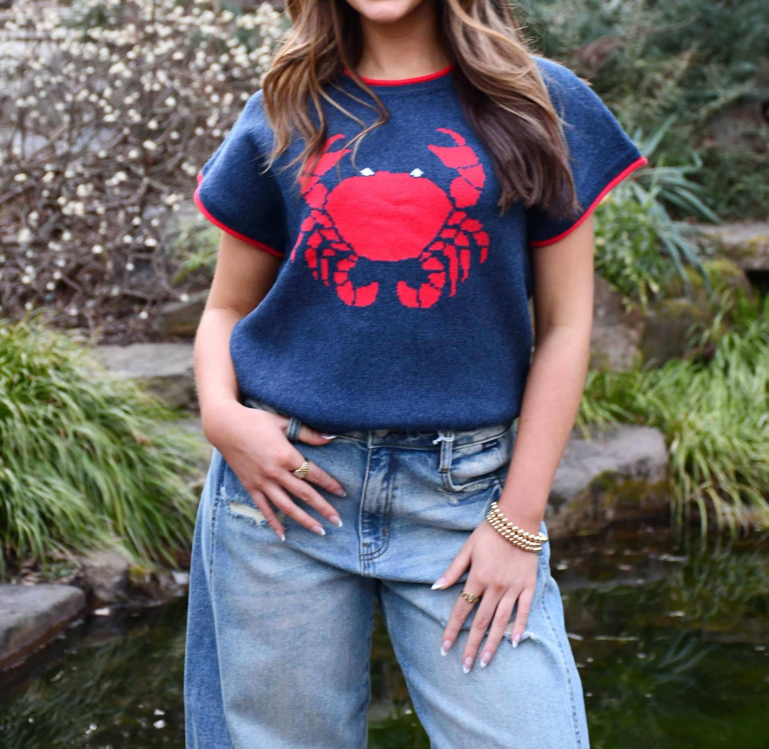 She + Sky - Coastal Crab Sweater