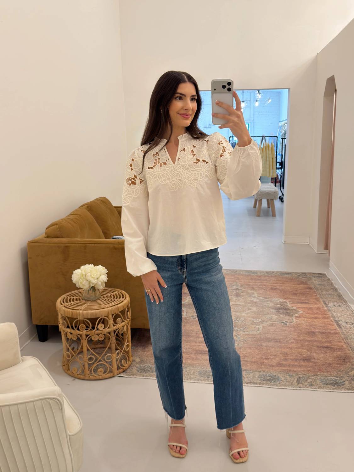 Able - Katie Embroidered Floral Blouse