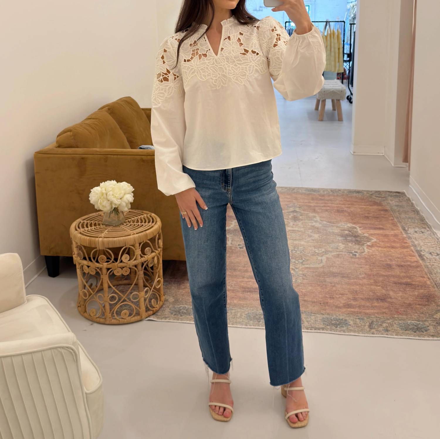 Able - Katie Embroidered Floral Blouse
