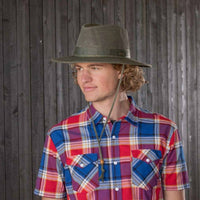 PISTIL Men's Colton Sun Hat in olive green - men's hat - alternate view