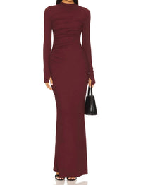 Seven Wonders Petra Sleeved Maxi Dress in wine - women's dress