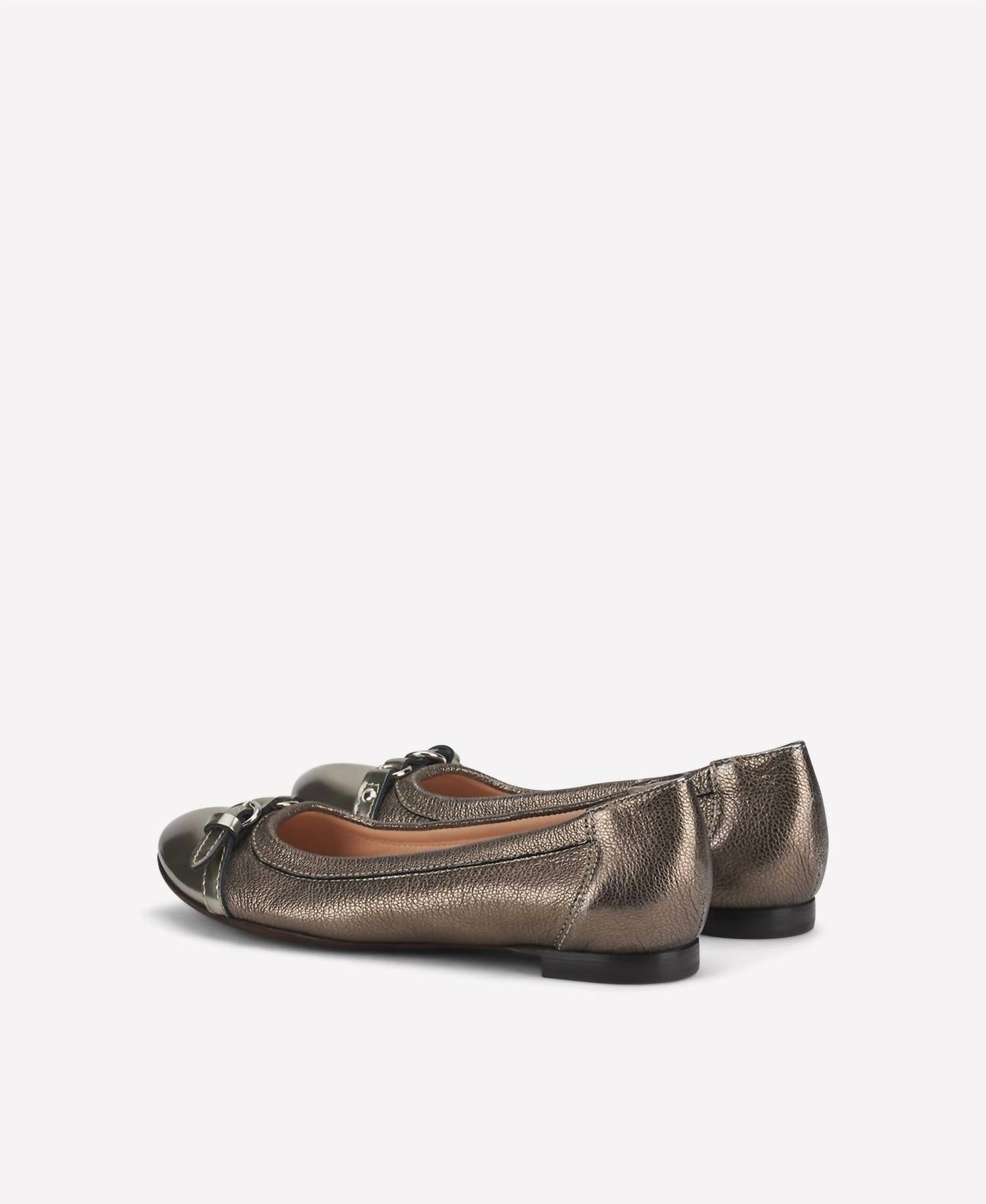 AGL Women's Monika Pebble Flat in metallic - women's flats - detail view