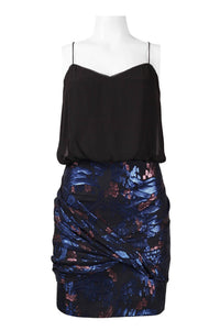Aidan Mattox - Blouson Metallic Dress