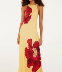 Farm Rio - Poppy Flowers Sleeveless Maxi Dress