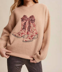 Listicle - Boots & Bows Sweater