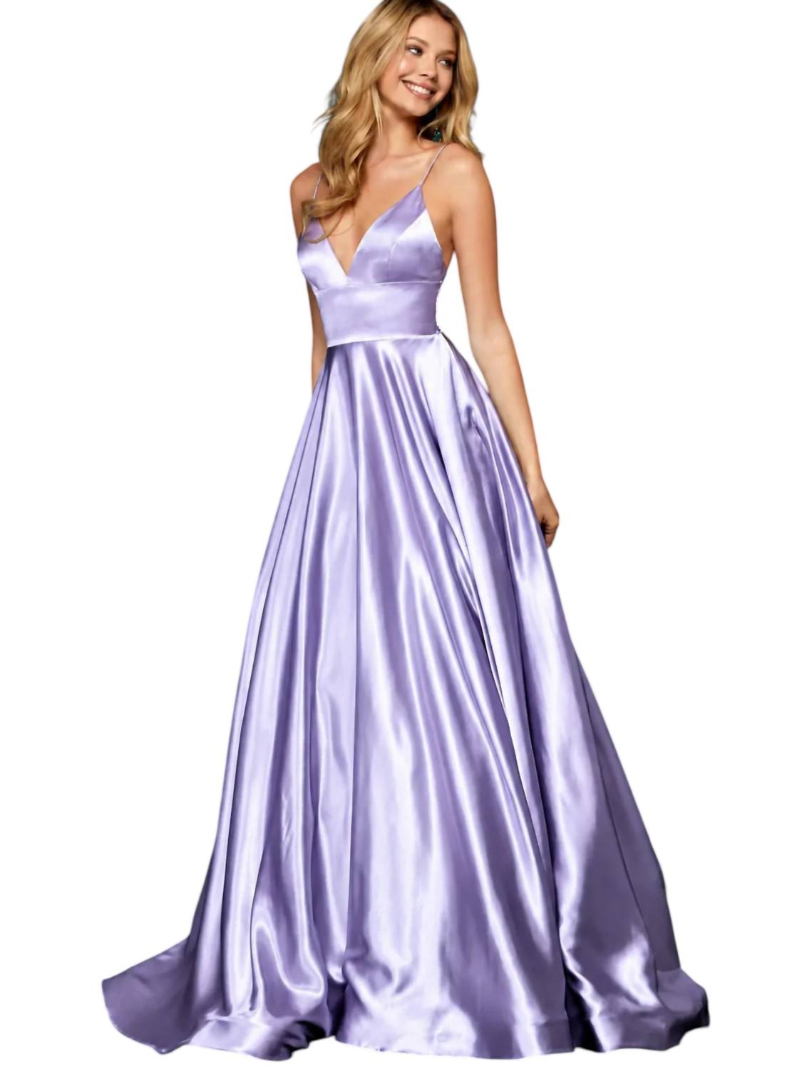 Sherri Hill - Silk Charmeuse A-line Prom Gown