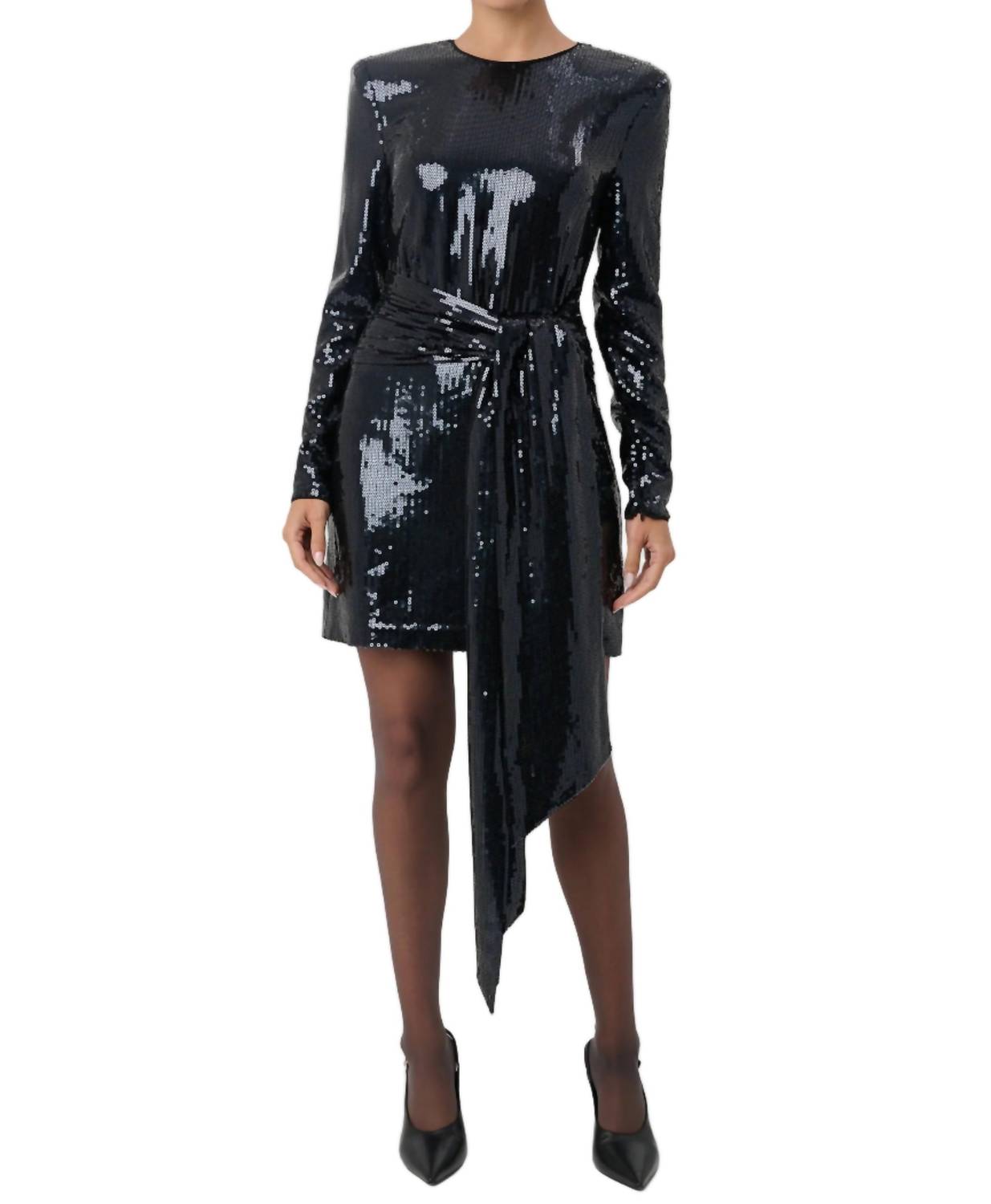 Toccin - Carlotta Sash Sequin Mini Dress