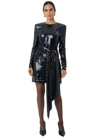 Toccin - Carlotta Sash Sequin Mini Dress