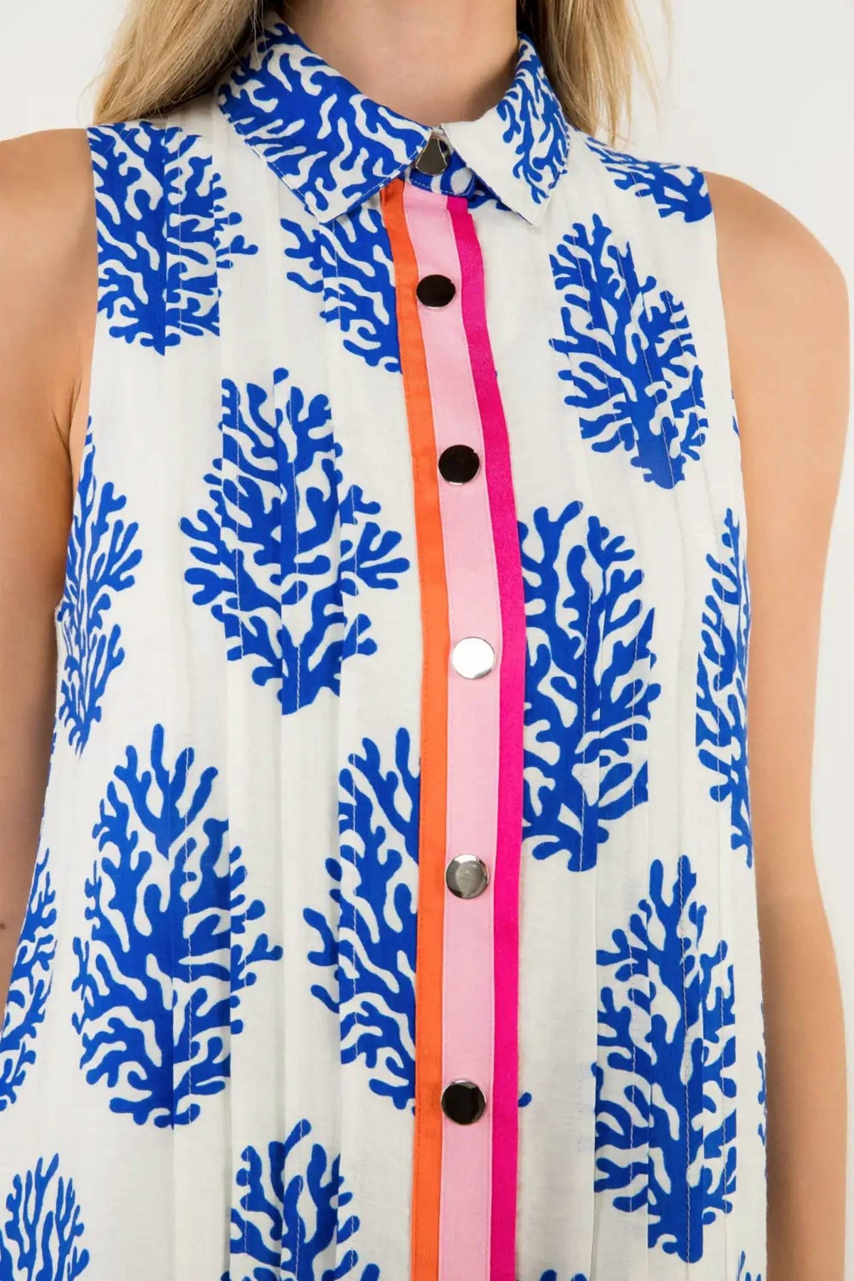 Thml - Sleeveless Collared Print Dress