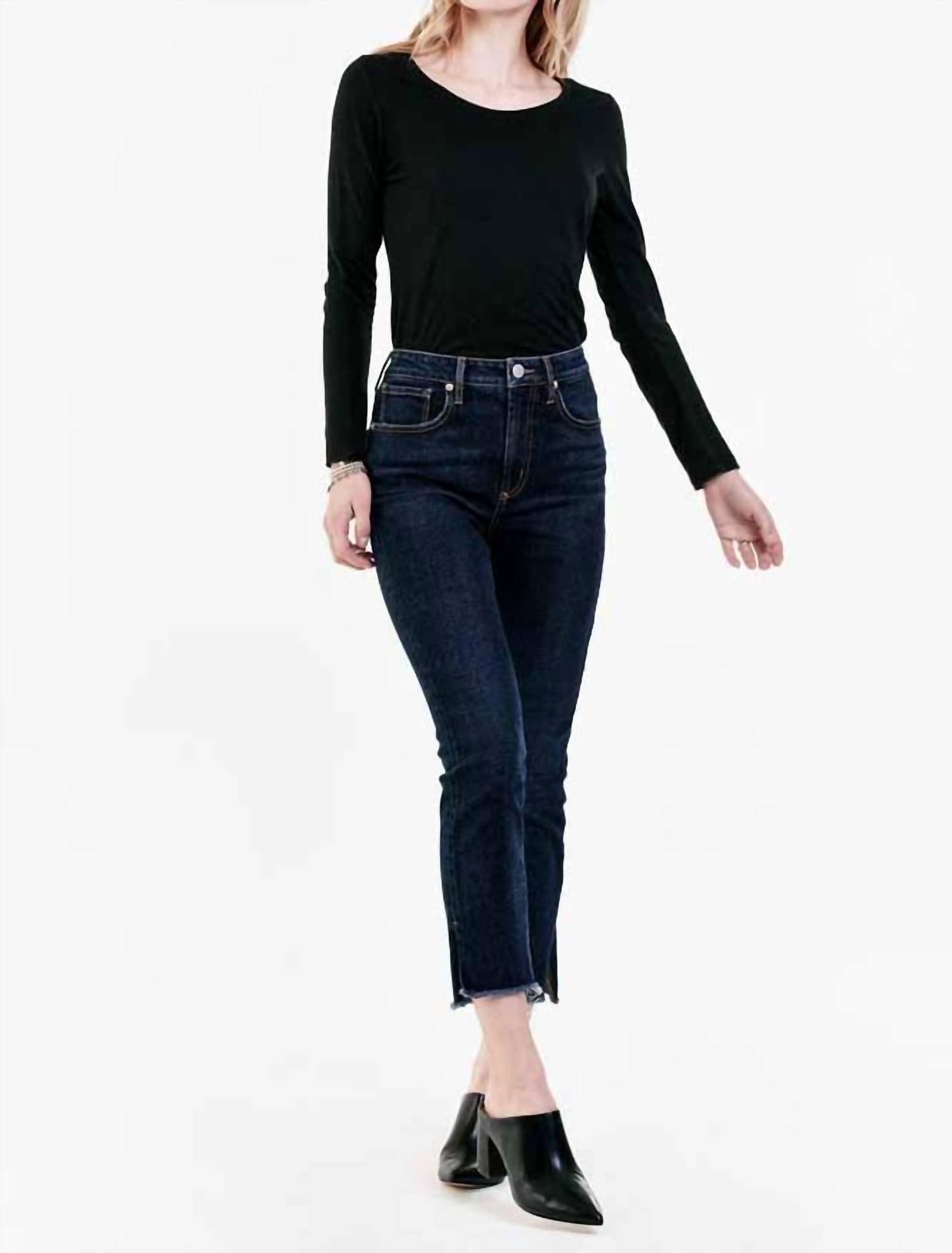 DEAR JOHN DENIM Stella Super High Rise Cropped Jeans in medlin - women's jeans