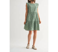 Fun 2 Fun - Tracie Floral Ruffle Sleeve Tiered Dress