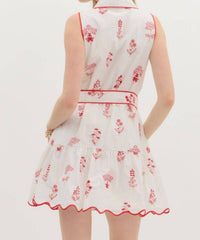 Entro - Flora Scallop Hem Mini Dress
