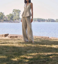 Joseph Ribkoff - FOILED LINEN WIDE-LEG PANT