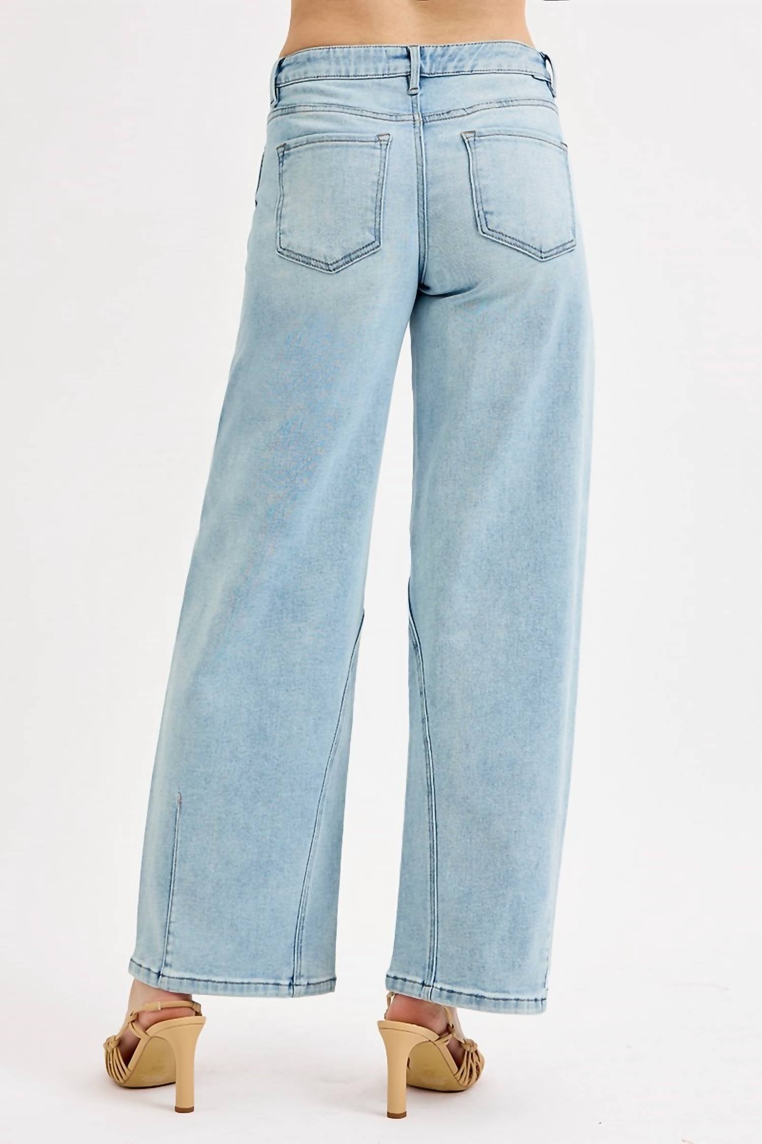 Risen - Mid Rise Fit Barrel Jean