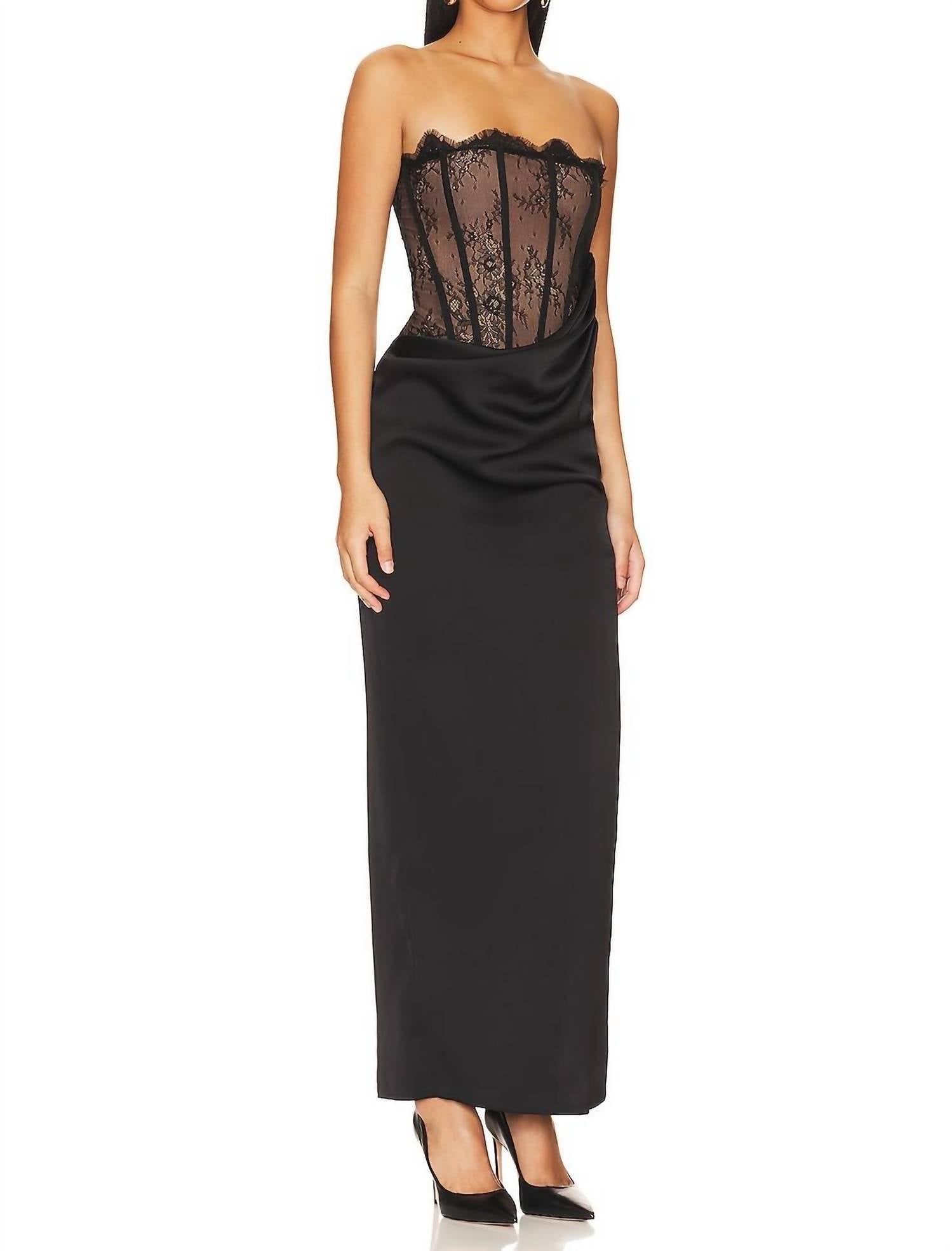NBD Nalani Dress in black - women's dress - detail view