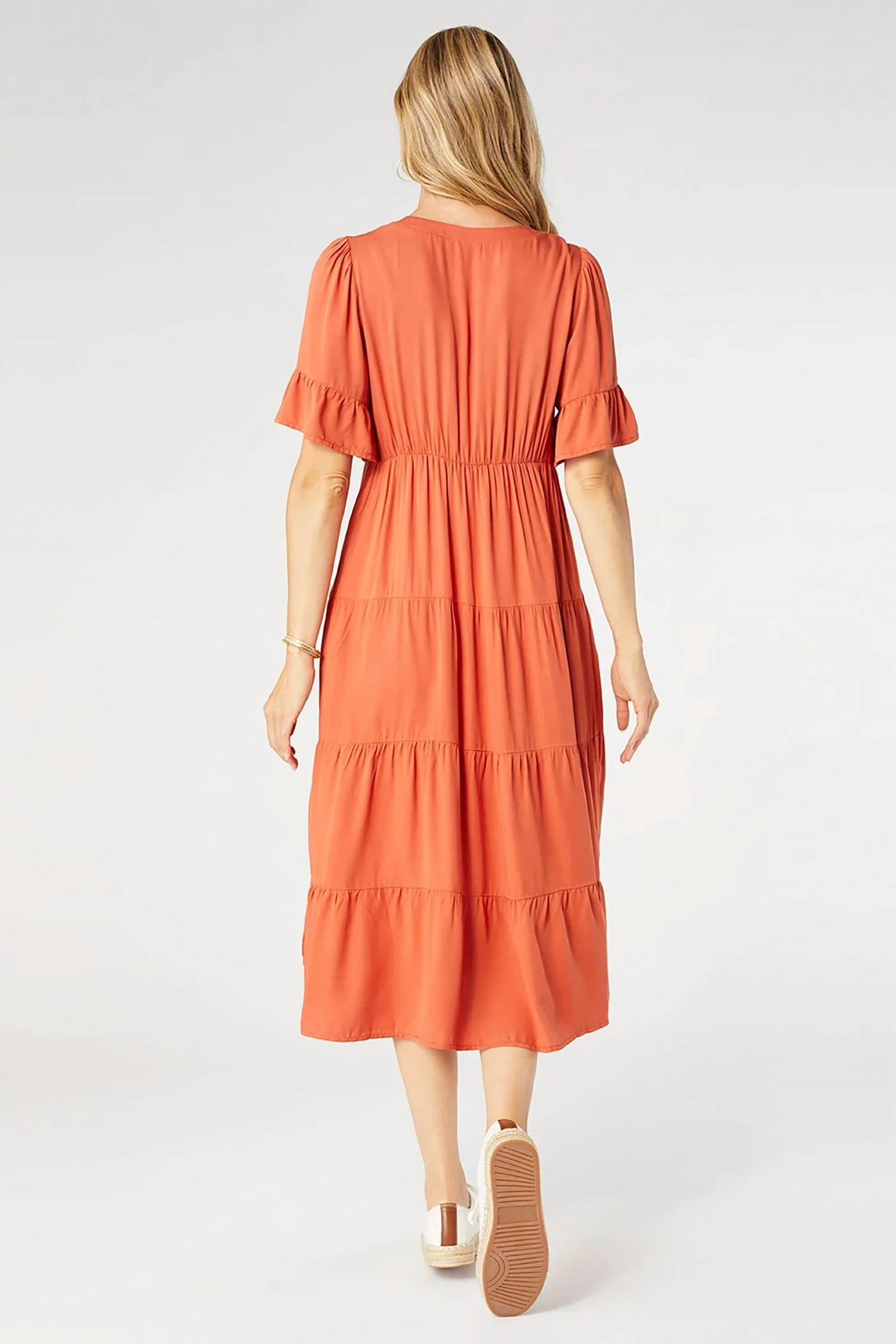 Coco + Carmen - Margaux Tiered Ruffle Sleeve Dress