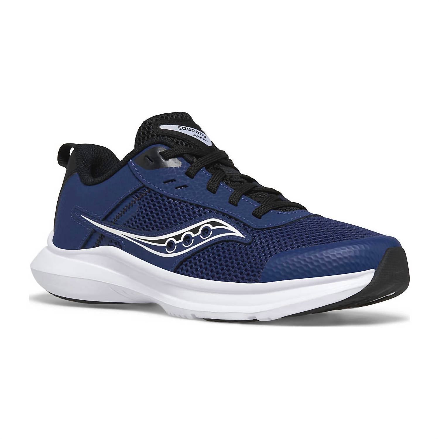 SAUCONY Kid's Axon 3 Sneaker in blue black - kids' sneaker