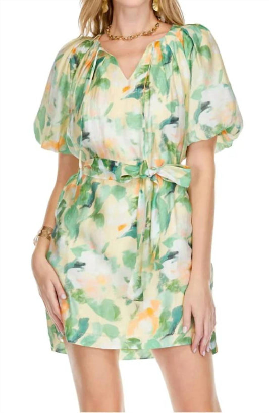 Jade - Puffed sleeve dress