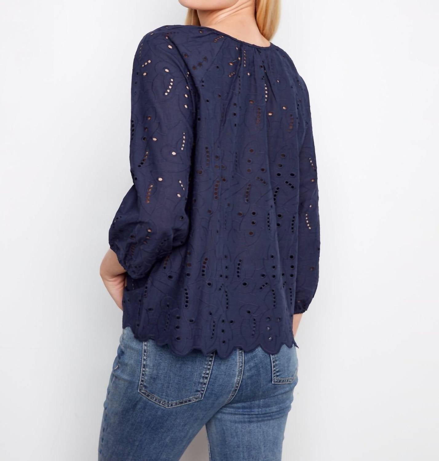 Charlie B - 3/4 Raglan Sleeve Blouse