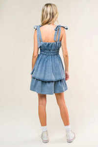 Flying Tomato - Along The Shoreline Denim Mini Dress
