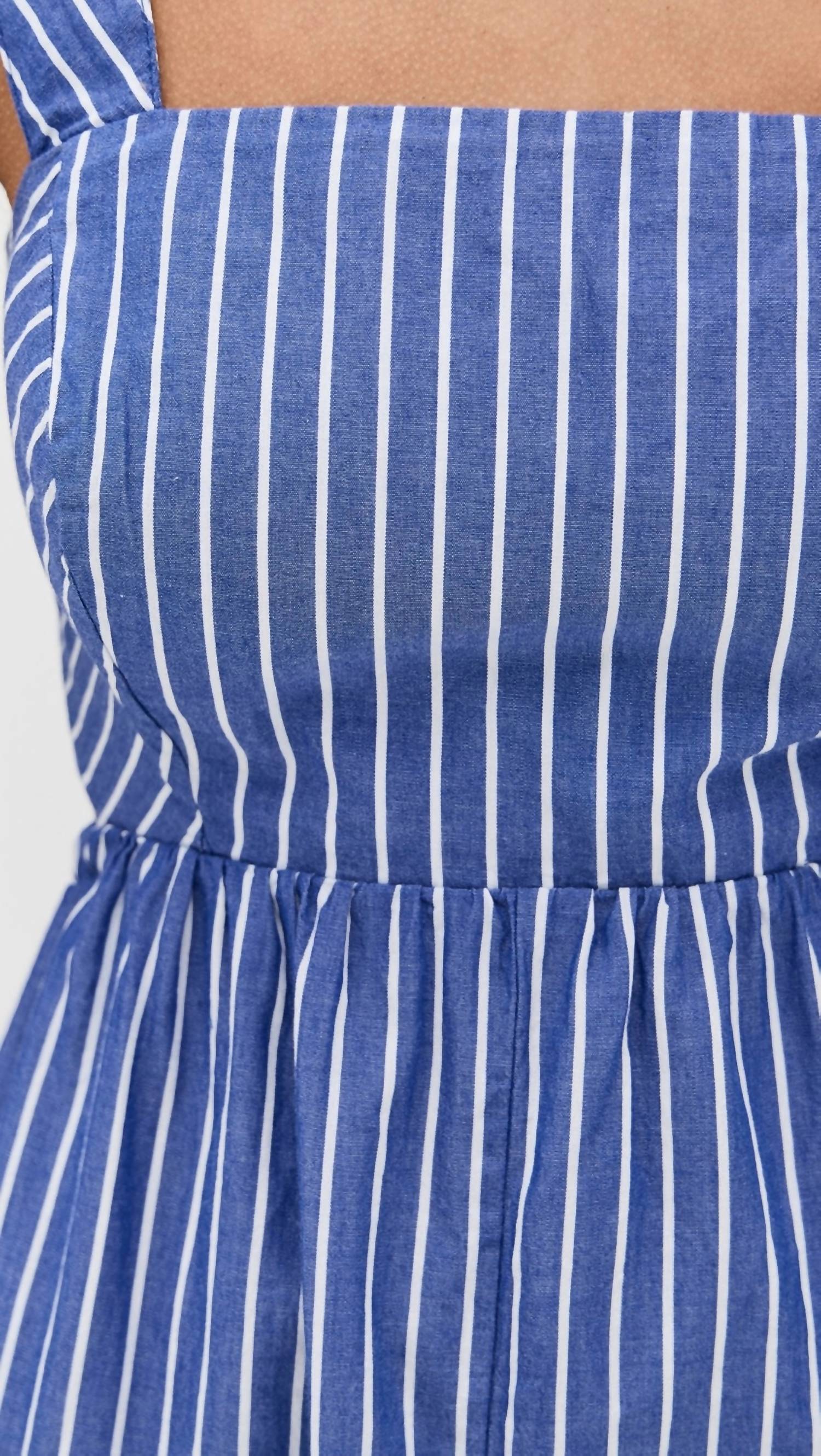 STATESIDE Poplin Stripe Dress in blue - women's dress - view 5