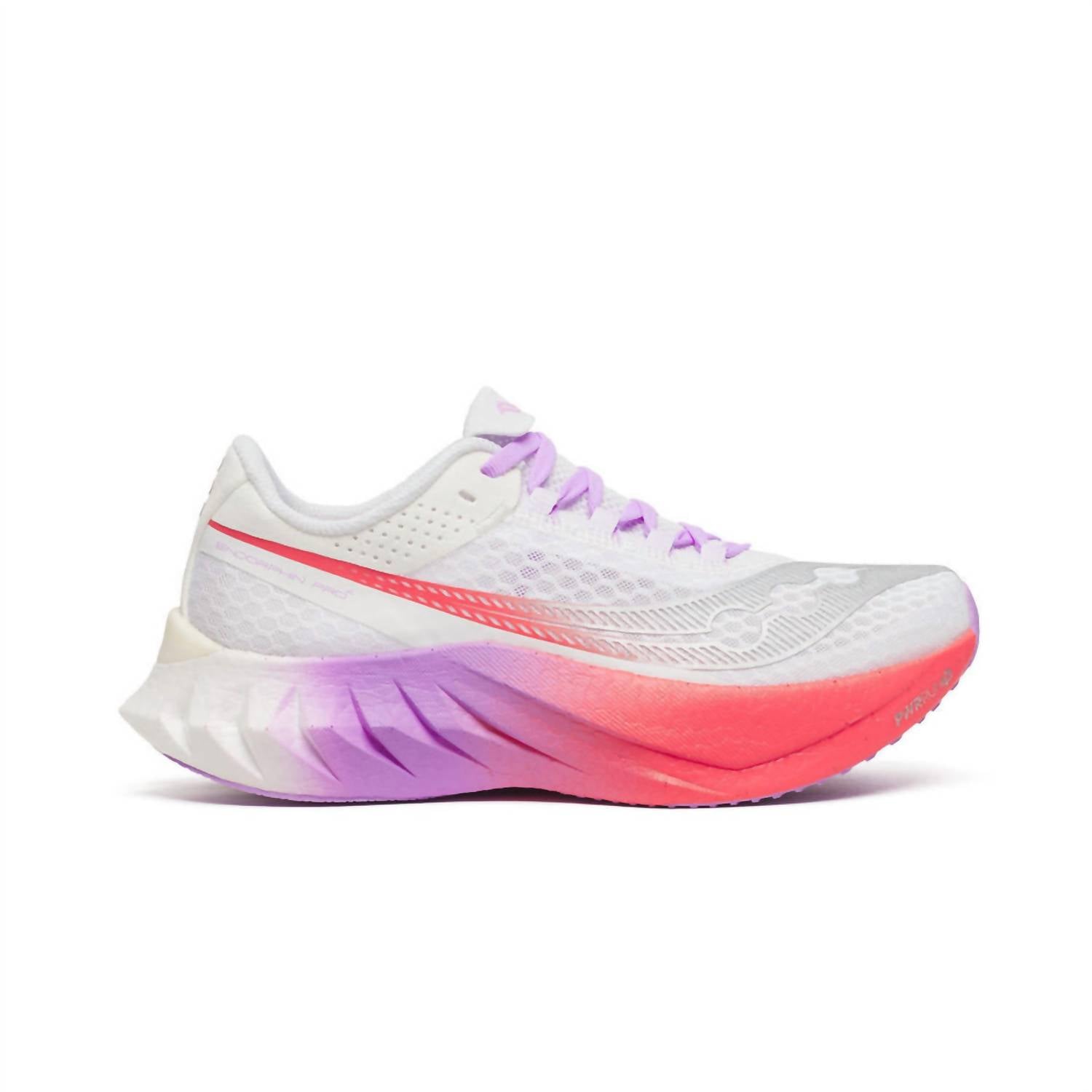 SAUCONY Women's Endorphin Pro 4 Running Shoe in 340 white crocus - women's sneaker