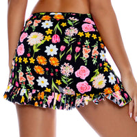Luli Fama - Luli's Secret Garden Ruffle Sarong Mini Skirt