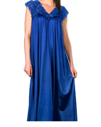 Shadowline Lingerie - Long Lace Cap Sleeve Nightgown