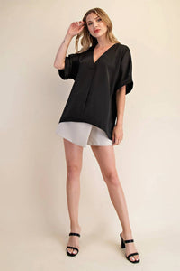 Glam - Reba V-neck Top