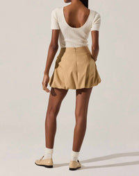 Astr - Toini Pleated Bubble Mini Skort
