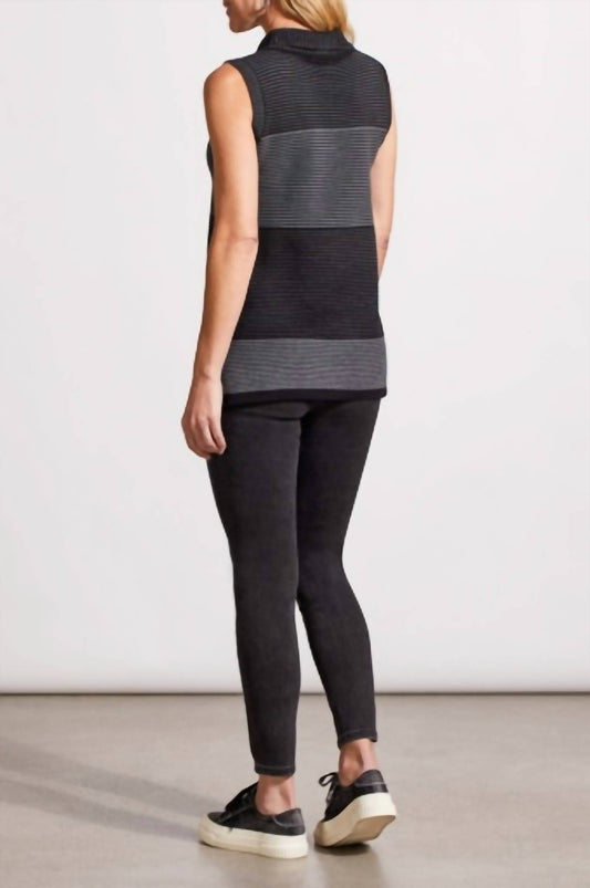 Tribal - Sleeveless Cowlneck Sweater