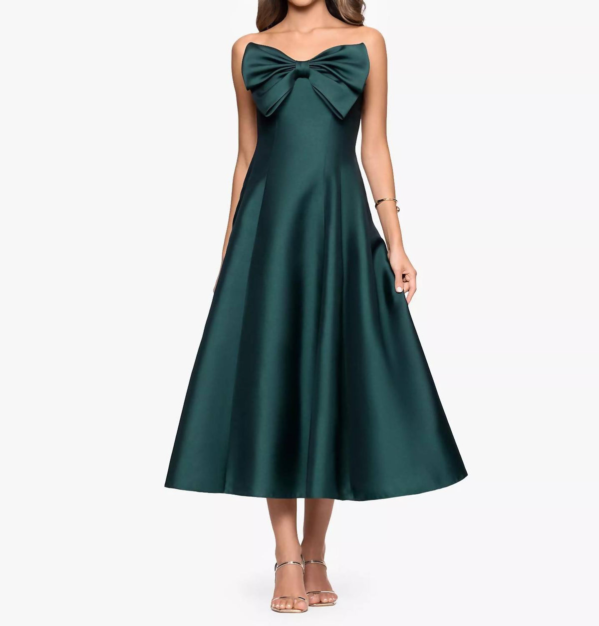 Betsy & Adam - Women's Strapless Midi Dress