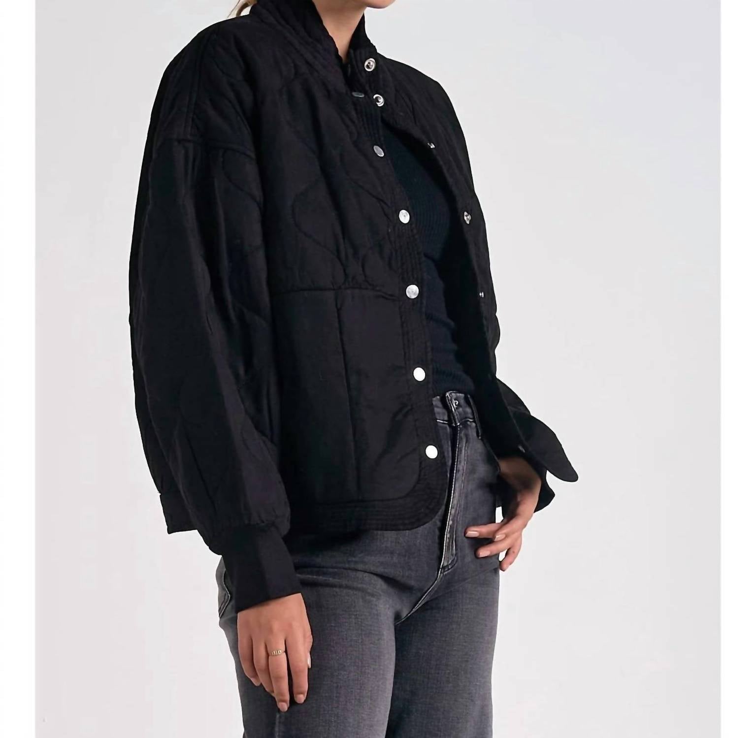 Elan - Quilted Bomber Tencel Jacket