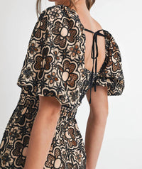 Endless Blu. - Crochet Short Sleeve Romper