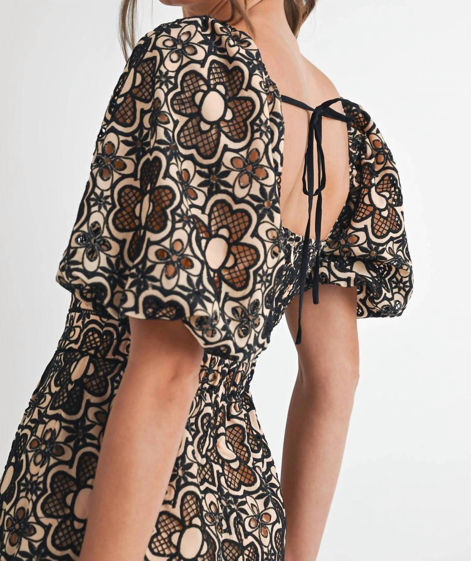 Endless Blu. - Crochet Short Sleeve Romper